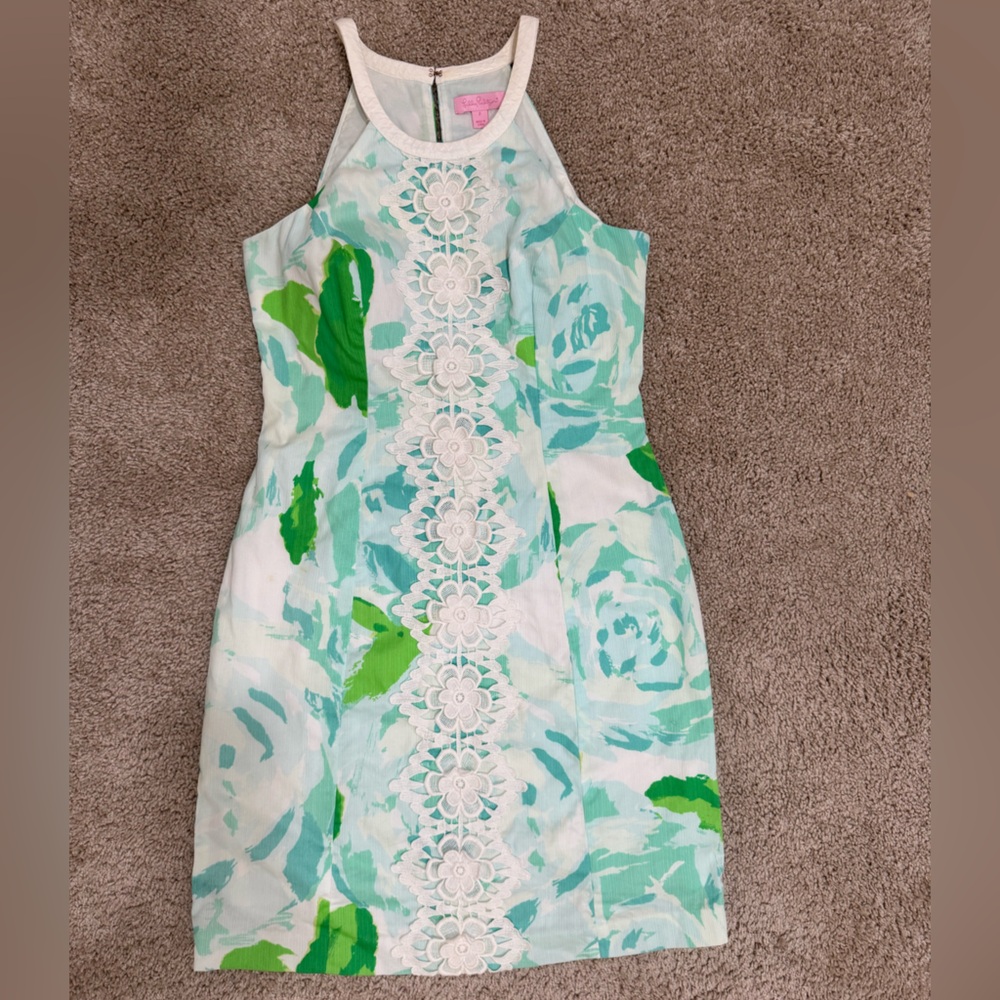 Lilly Pulitzer First Impressions Halter Neck Sheath Dress